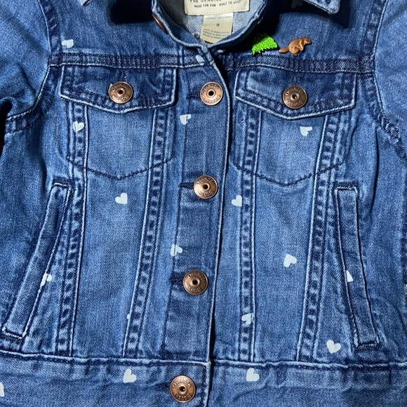 Oshkosh Jacket Jeans Heart Girls Kids Size 5 Blue - Picture 2 of 10